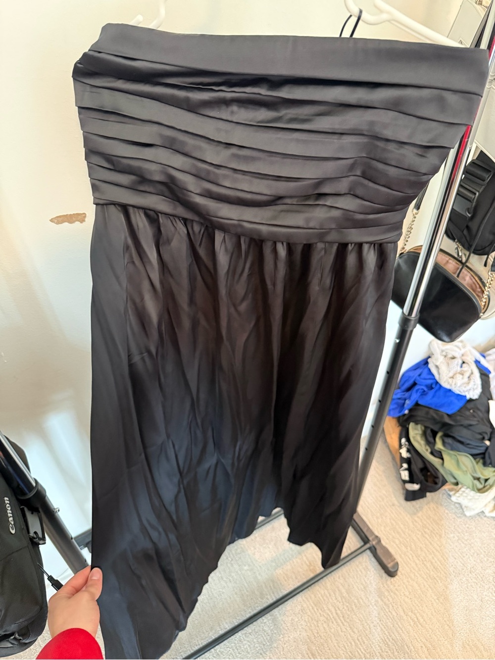 Abercrombie & Fitch Strapless Black Pleated Bodice Cocktail Dress